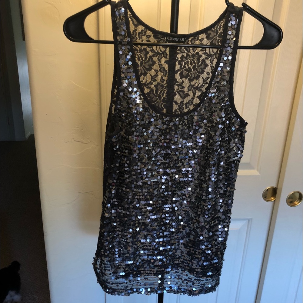 Sequin Lace Tank Top!